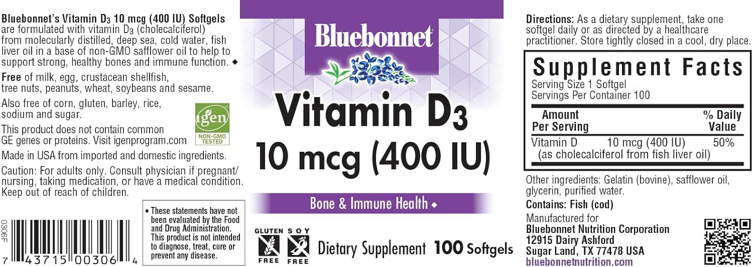 bluebonnet-nutrition-vitamin-d3-400-iu-softgels---supports-muscle-and-bone-health---cholecalciferol-from-fish-oil---non-gmo---gluten-free---soy-free---dairy-free---100-softgels-2