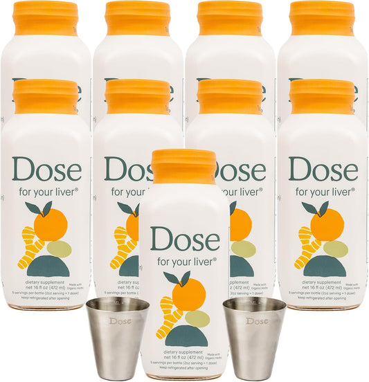 16oz-liver-support-supplement-shot-bundle---9-bottles-2-glasses-non-gmo-vegan-gluten-free-kosher-pareve-1