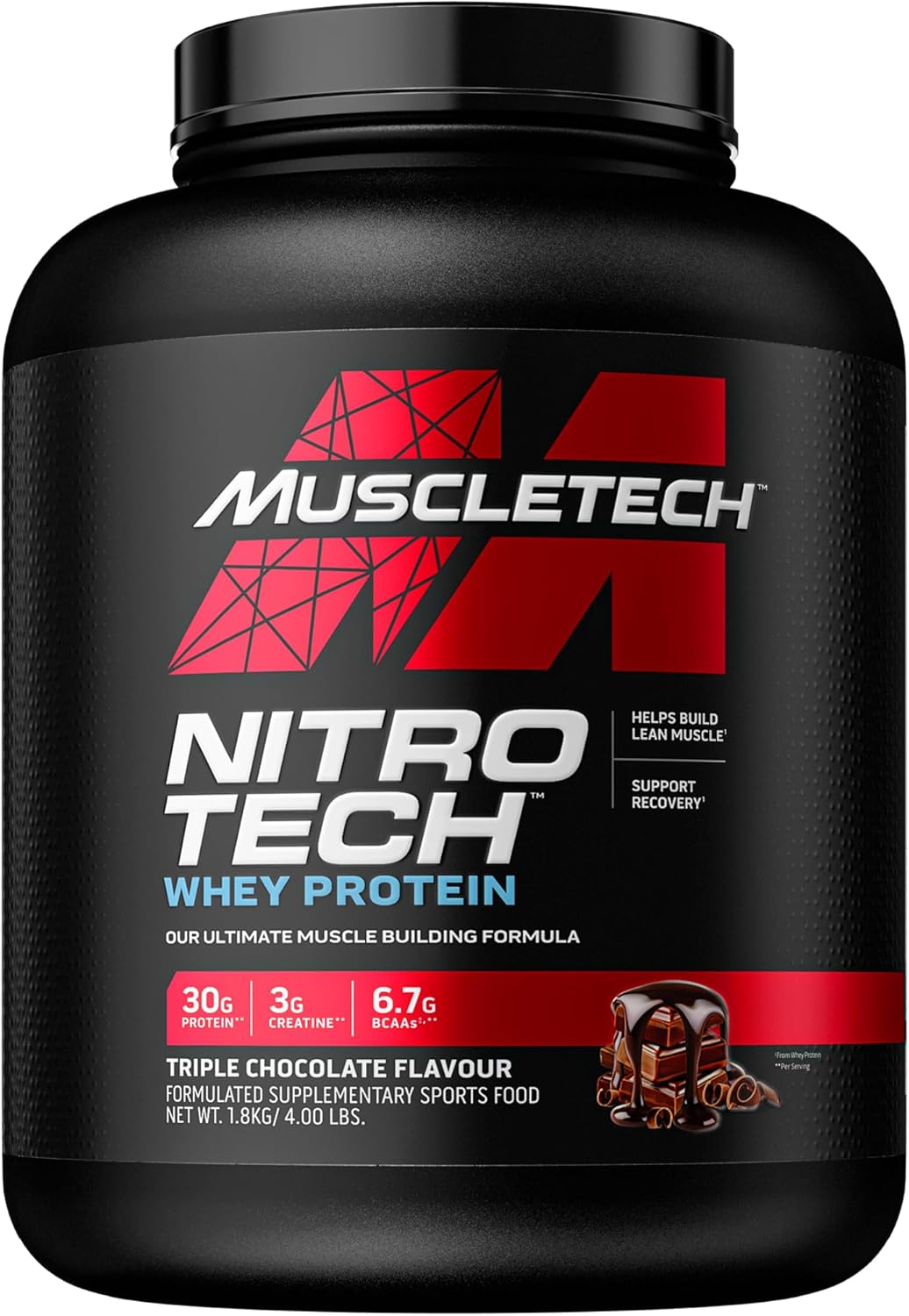 4lb-muscletech-nitro-tech-whey-protein-powder---milk-chocolate-flavor---30g-protein-3g-creatine-66g-bcaa---muscle-building-formula-with-isolate-peptides-1