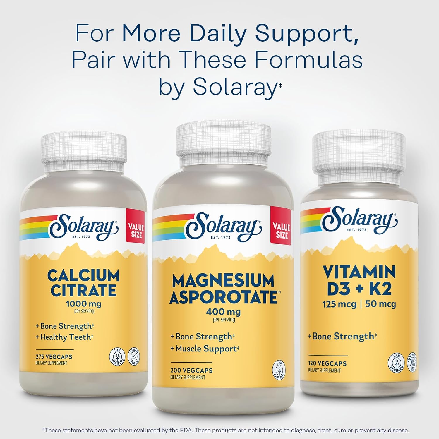 Solaray Magnesium Asporotate 400 mg - Chelated Supplement for Bone, Muscle, Nerve Support - Espot.com.au