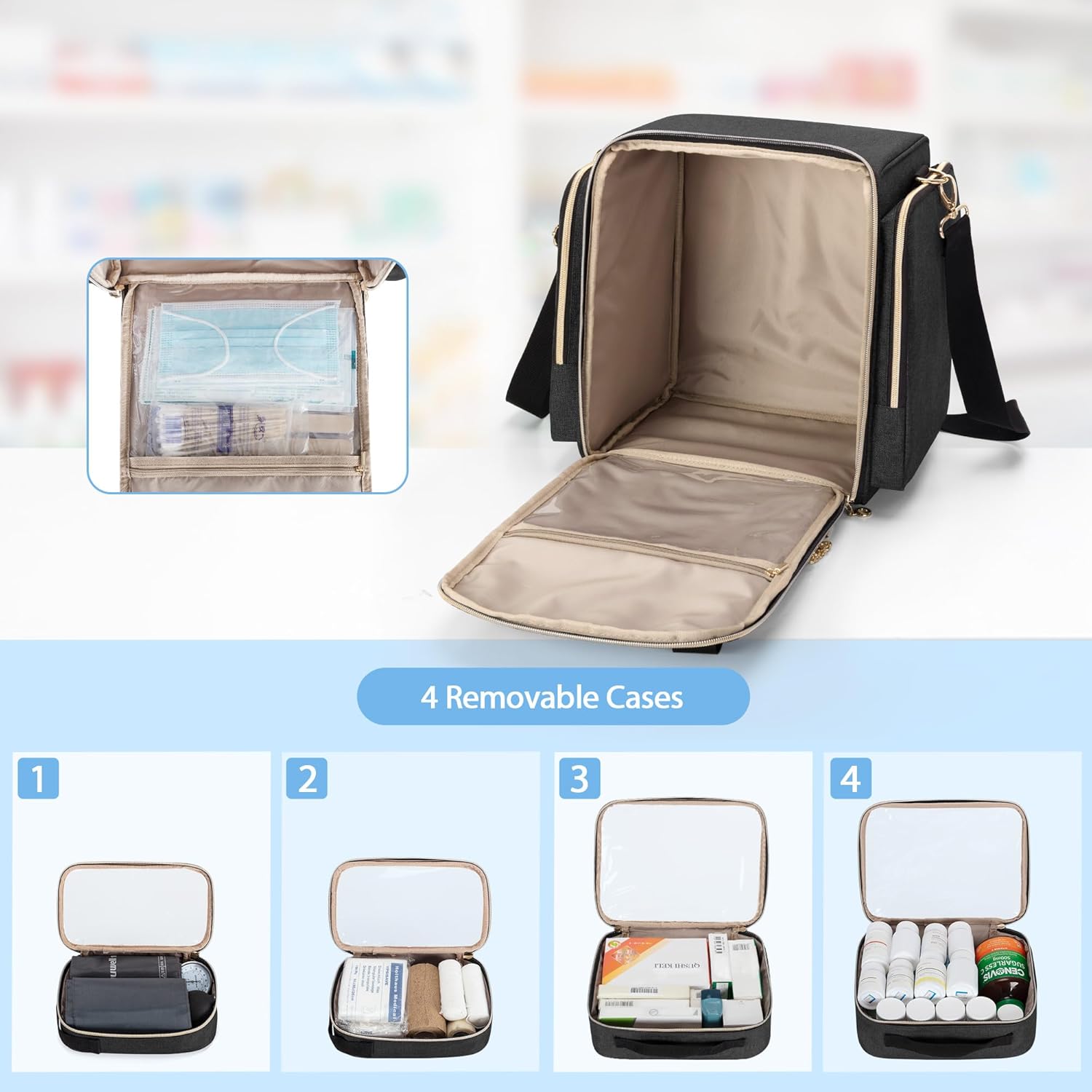 large-medicine-bag-with-4-removable-inner-cases-for-home-or-travel-use---multifunctional-medicine-storage-bag---black-2