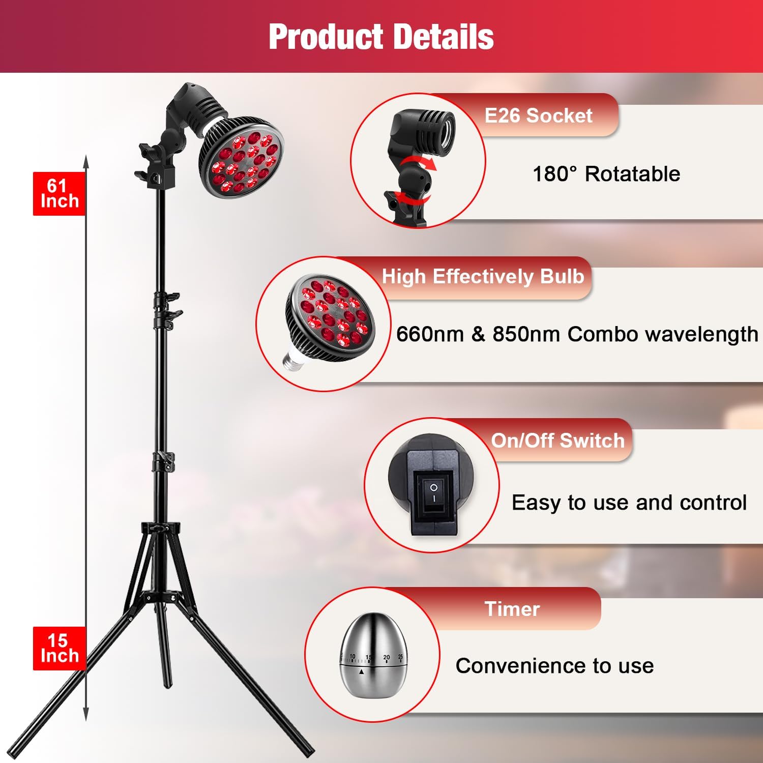 36w-red-light-therapy-lamp-with-stand-for-body-and-face---660nm-red-light-and-850nm-near-infrared-light-combo---adjustable-height-15-61in-7