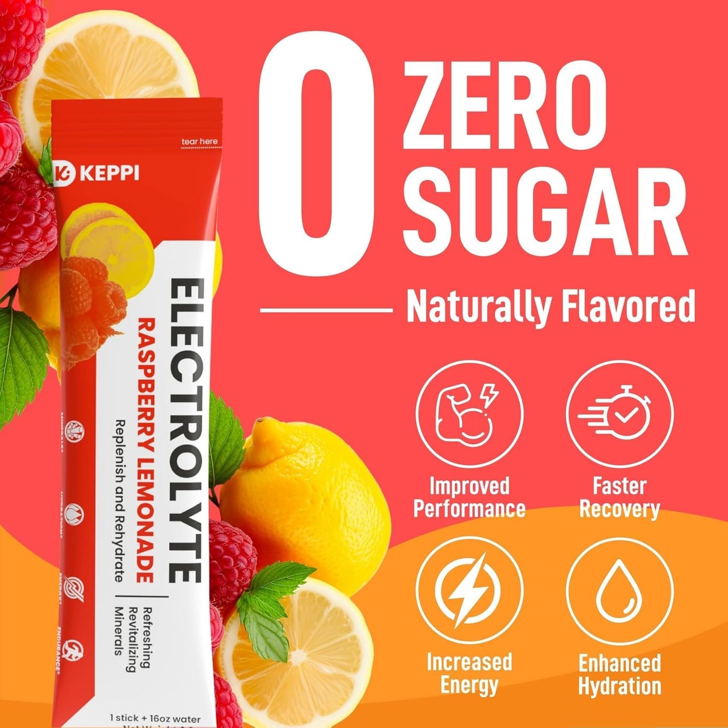 30 Servings Keppi Electrolyte Hydration Packets - USA-Made Sugar-Free Powder - Delicious Keto Mix - Easy-to-Mix Electrolyte Powder - Keto-Friendly Pack - Espot.com.au