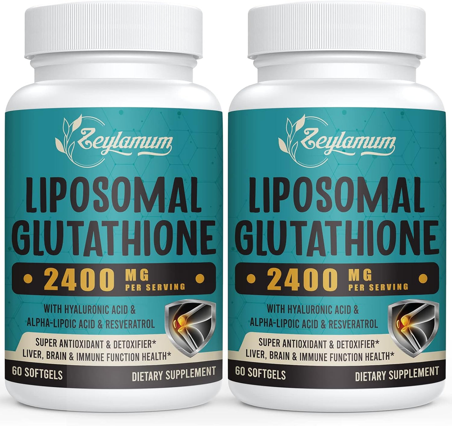 High Strength Liposomal Glutathione Bundle - 2400 MG Capsules & 2000 MG Liquid - Antioxidant, Energy Boost, Immune Support, Anti-Aging Defense - Espot.com.au