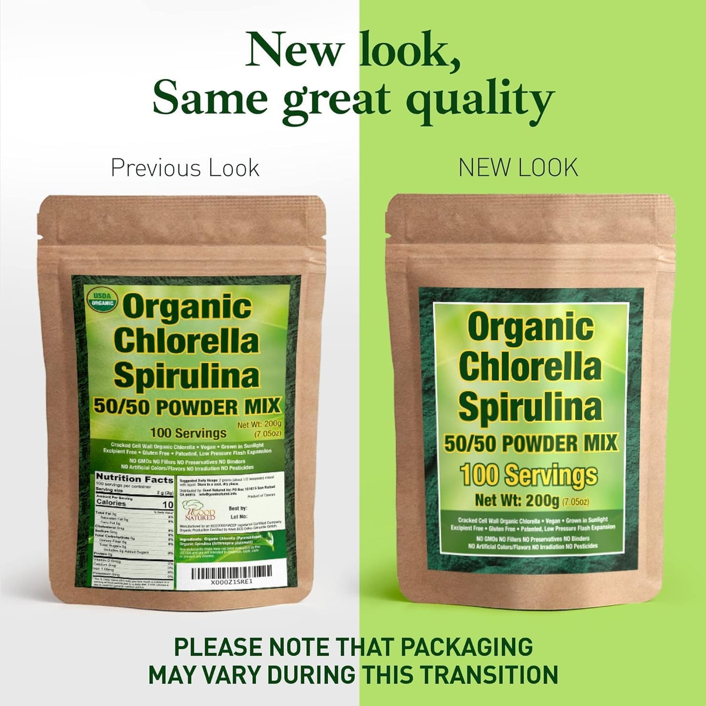 Organic Spirulina and Chlorella Powder Mix - 3 Month Supply - Vegan & Non-GMO - High-Quality Superfood Blend - Espot.com.au