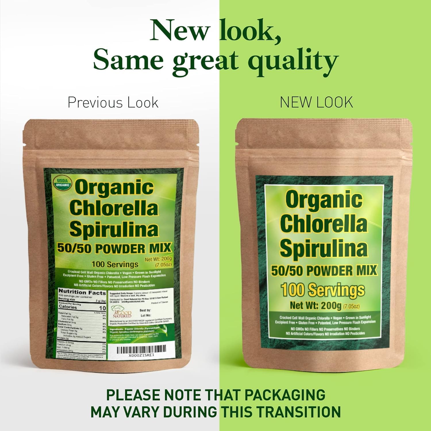 Organic Spirulina and Chlorella Powder Mix - 3 Month Supply - Vegan & Non-GMO - High-Quality Superfood Blend - Espot.com.au