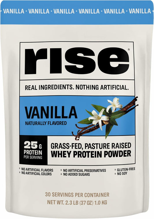 Vanilla Grass-Fed Whey Protein Powder - 25g Protein, Sugar-Free, Gluten-Free, Soy-Free - No Artificial Flavors, Colors, or Preservatives (2.3 lbs) - Espot.com.au