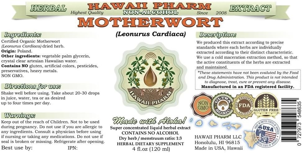 motherwort-liquid-extract---alcohol-free-herbal-supplement-2-oz---made-with-dried-motherwort-herb-by-hawaii-pharm-in-the-usa-2