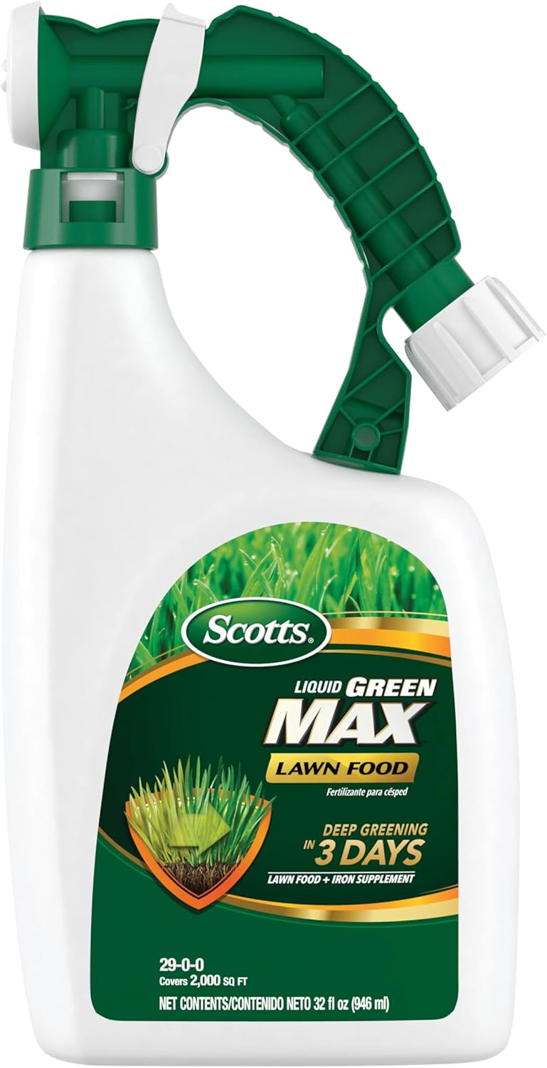 Scotts Liquid Green Max Lawn Food 32 oz - Fertilizer & Iron Supplement for 2,000 sq ft - Suitable for All Grass Types - Espot.com.au