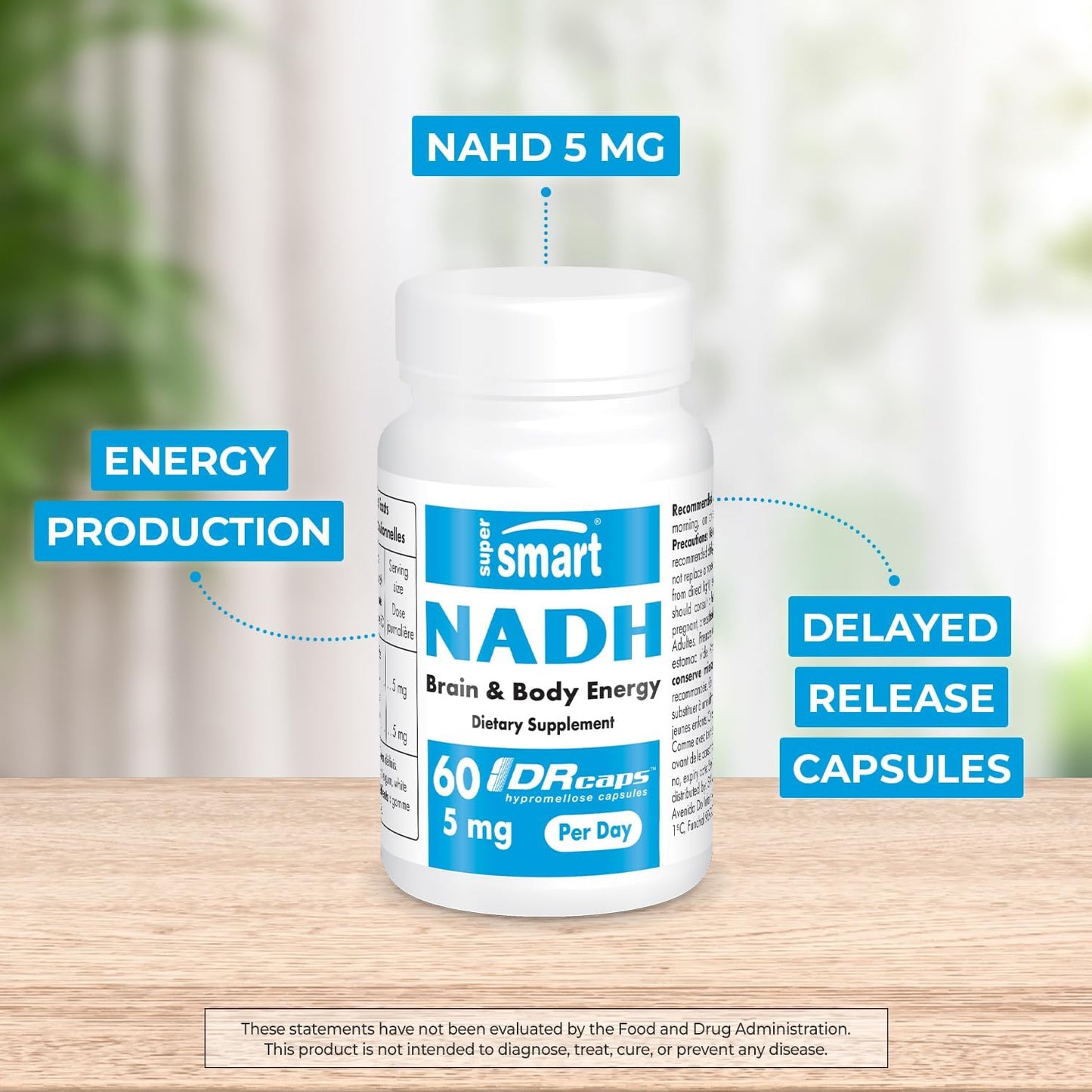 nadh-supplement-energy-pills-5mg-per-day---60-delayed-release-capsules-non-gmo-gluten-free---supersmart-2