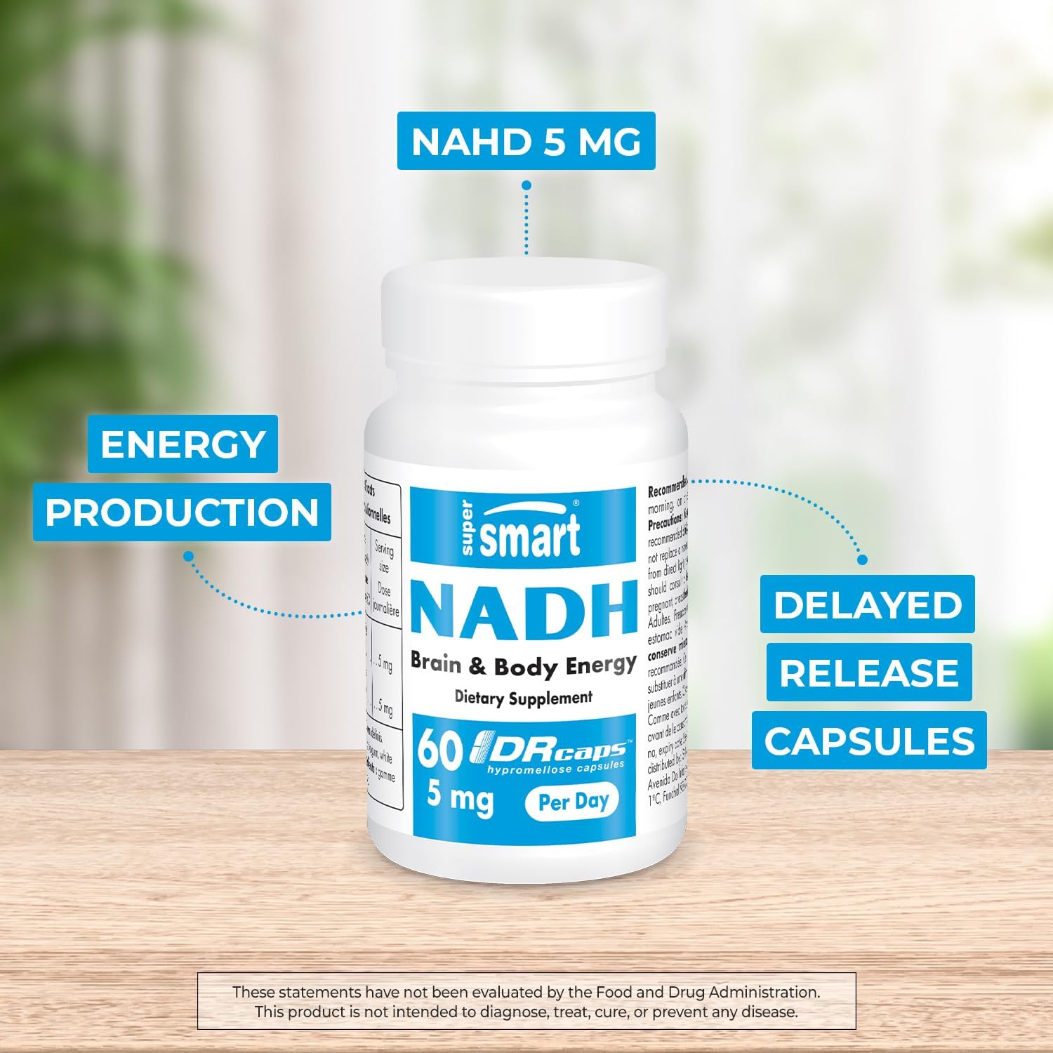 nadh-supplement-energy-pills-5mg-per-day---60-delayed-release-capsules-non-gmo-gluten-free---supersmart-2