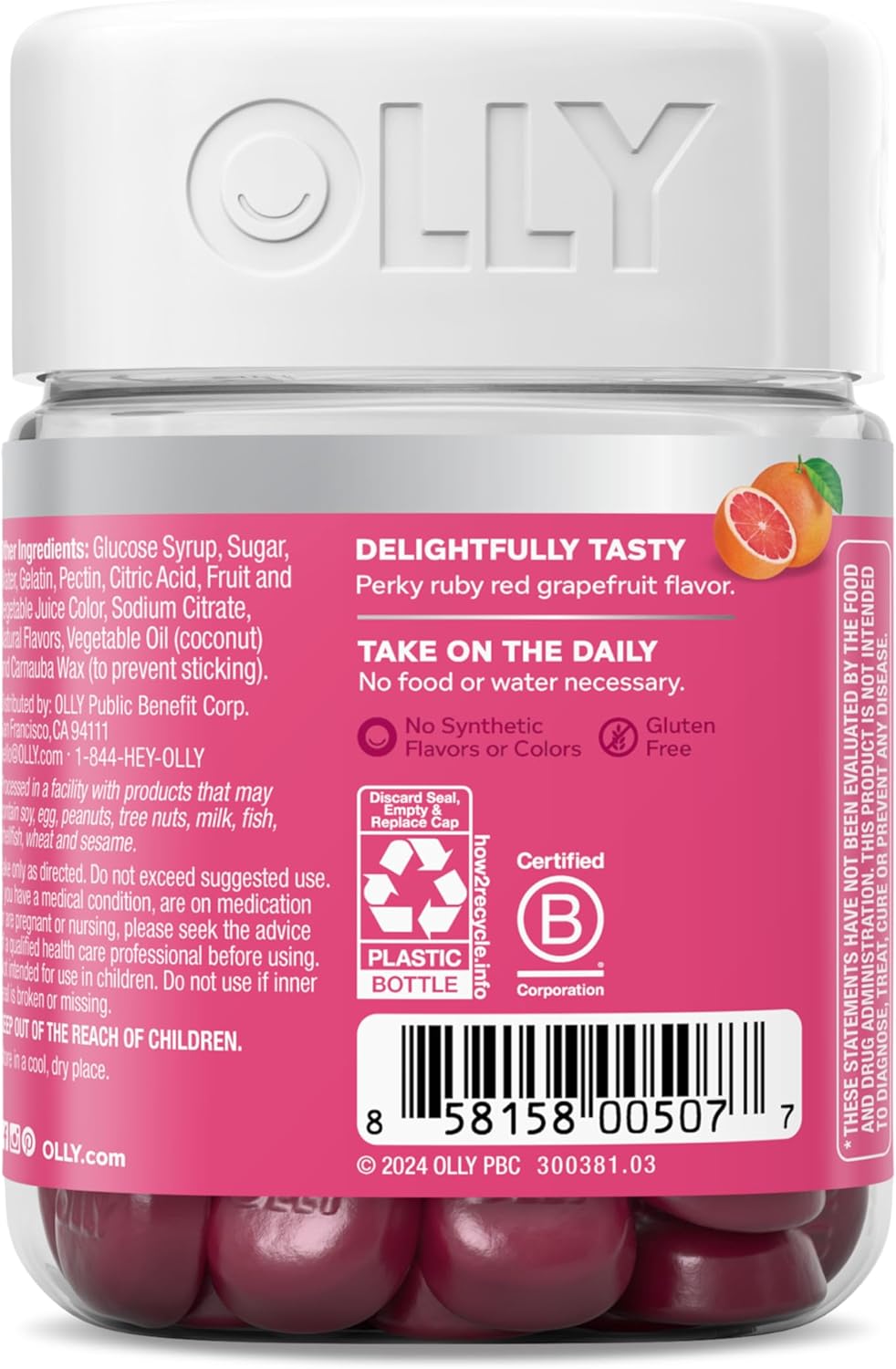 olly-undeniable-beauty-gummy-hair-skin-nails-support-with-biotin-vitamin-c-keratin---grapefruit-flavor-30-day-supply-60-count-8