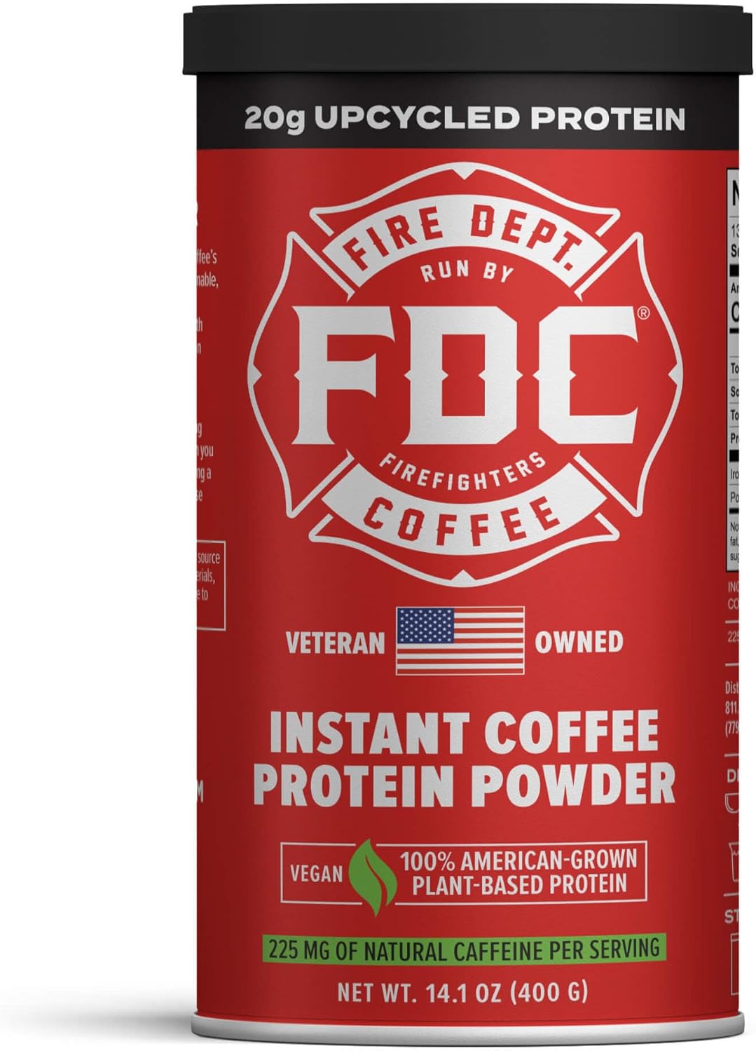 veteran-owned-instant-coffee-protein-powder-with-plant-based-protein---supports-firefighters---made-with-upcycled-barley-protein---141-oz-can-1