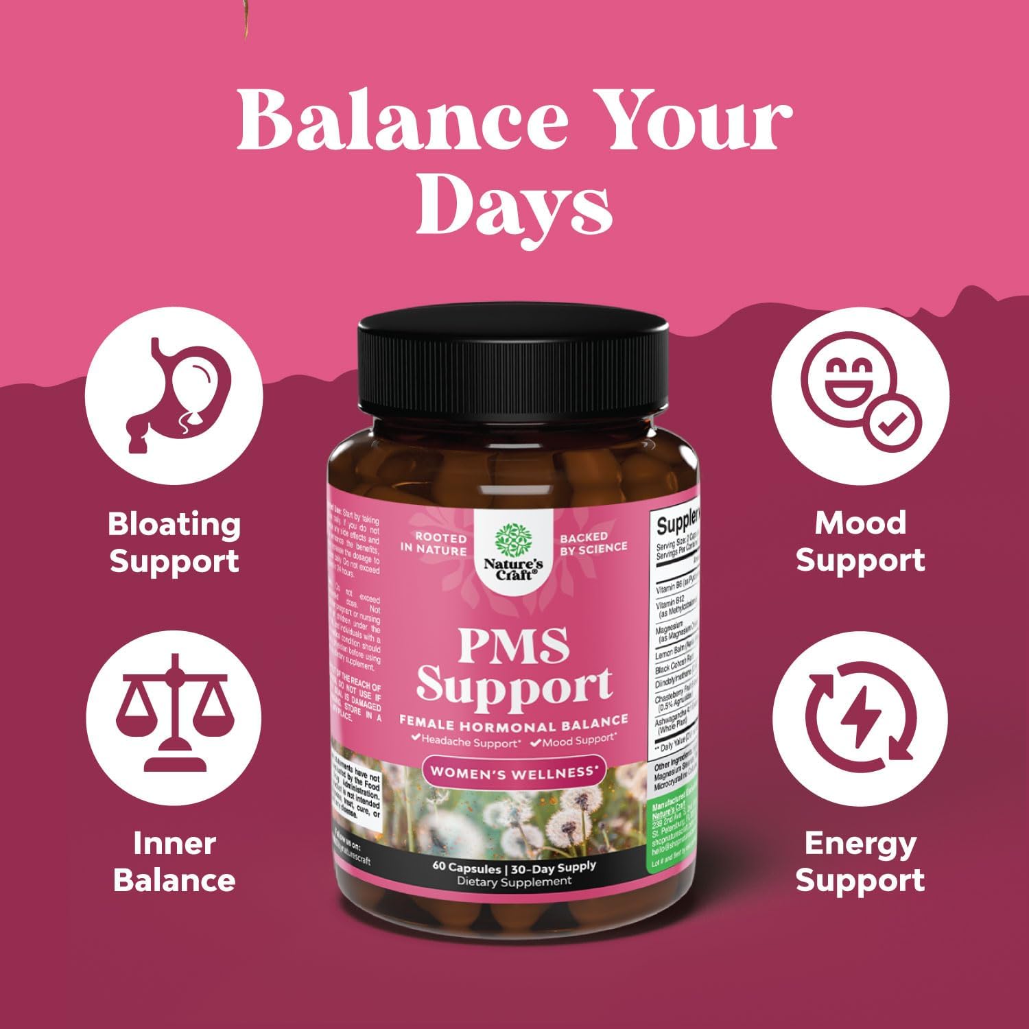 menstrual-hormone-balance-supplement-for-women---pms-support-with-dim-chasteberry-black-cohosh-ashwagandha---period-cramps-relief-menopause-bloating-mood-swing---60-capsules-5