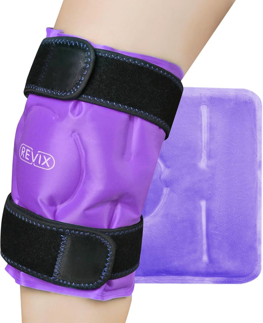 REVIX Gel Knee Ice Pack - Reusable Cold Compress Therapy for Swelling, Bruises, Arthritis - Hands-Free Application - Injury Relief - Espot.com.au