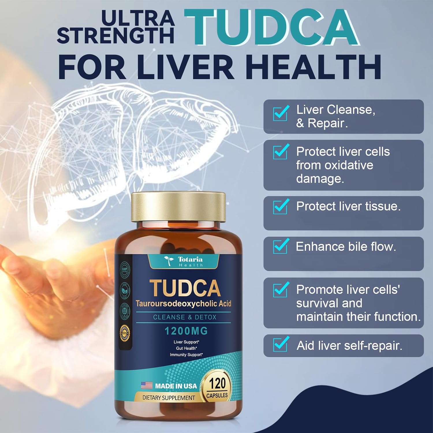 ultra-strength-1200mg-tudca-supplement---120-capsules-for-liver-gallbladder-repair-pure-bile-salts-liver-support-gut-health---totaria-tudca-formula-5