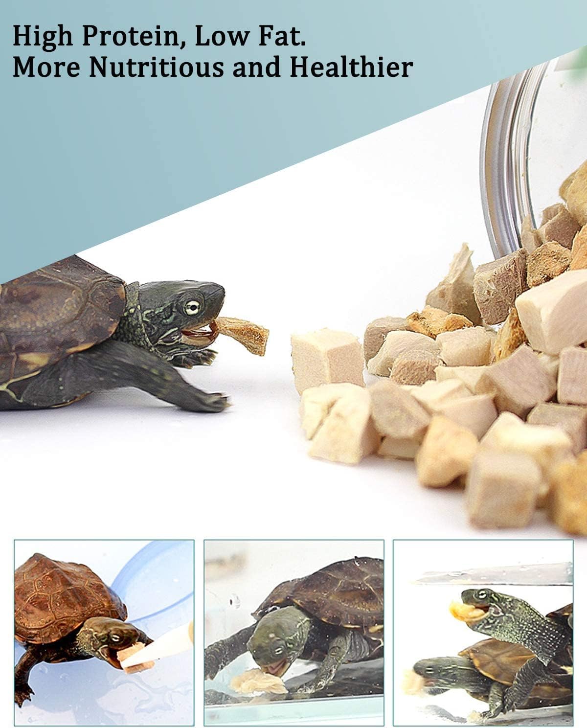 bnyee-3-in-1-freeze-dried-turtle-food---chicken-duck-fish-meat-treats-8-oz---natural-human-grade-formula-3