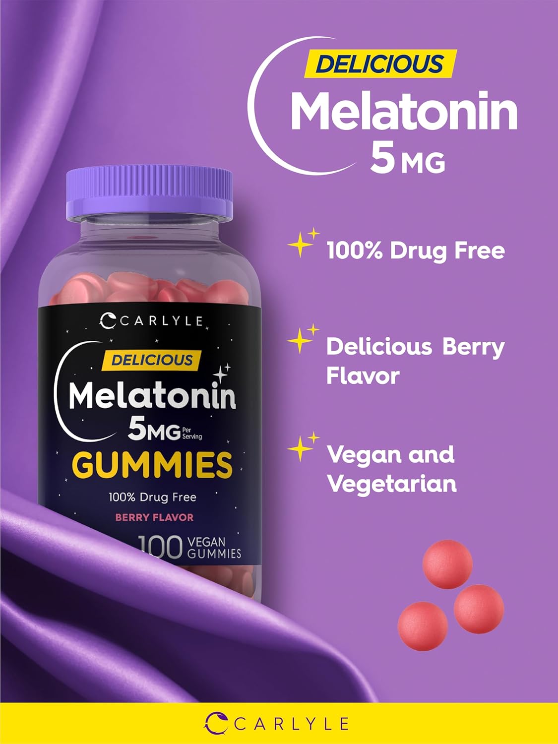 carlyle-melatonin-5mg-gummies---100-count-berry-flavor---non-gmo-gluten-free-supplement---100-drug-free-4