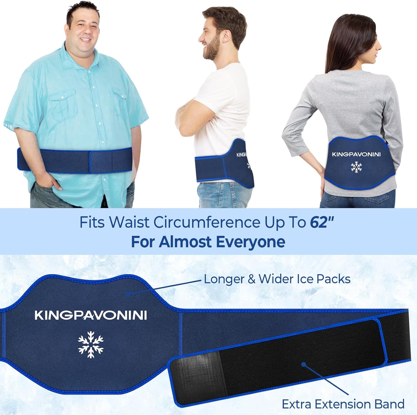 kingpavonini-extra-large-ice-pack-with-extension-strap---2-pack-for-back-pain-relief-reusable-gel-wrap-for-lumbar-surgery-sciatica-herniated-disc-coccyx-pain---coldhot-therapy-2