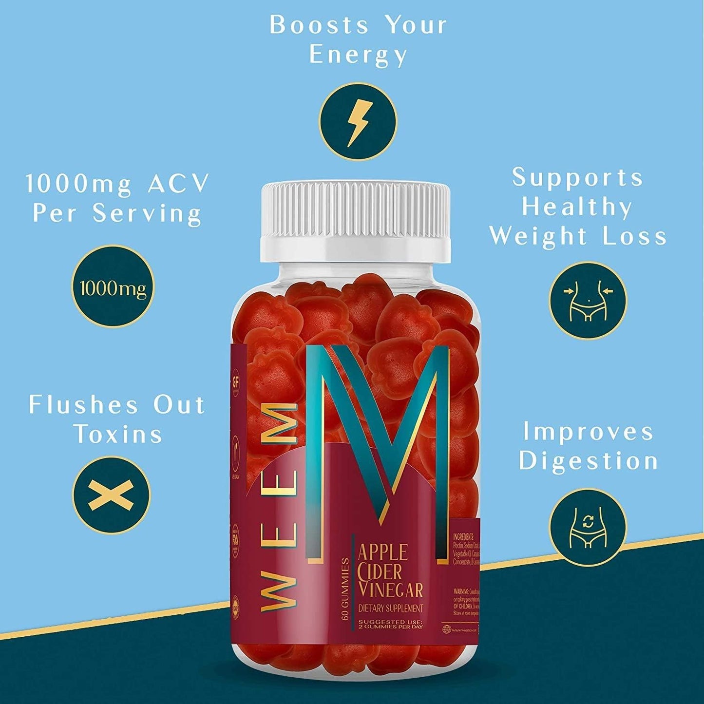 premium-apple-cider-vinegar-gummies-with-folic-acid-and-vitamin-b12---vegan-detox-weight-support-supplement-for-men-and-women---gluten-free-natural---digestion-aid-3