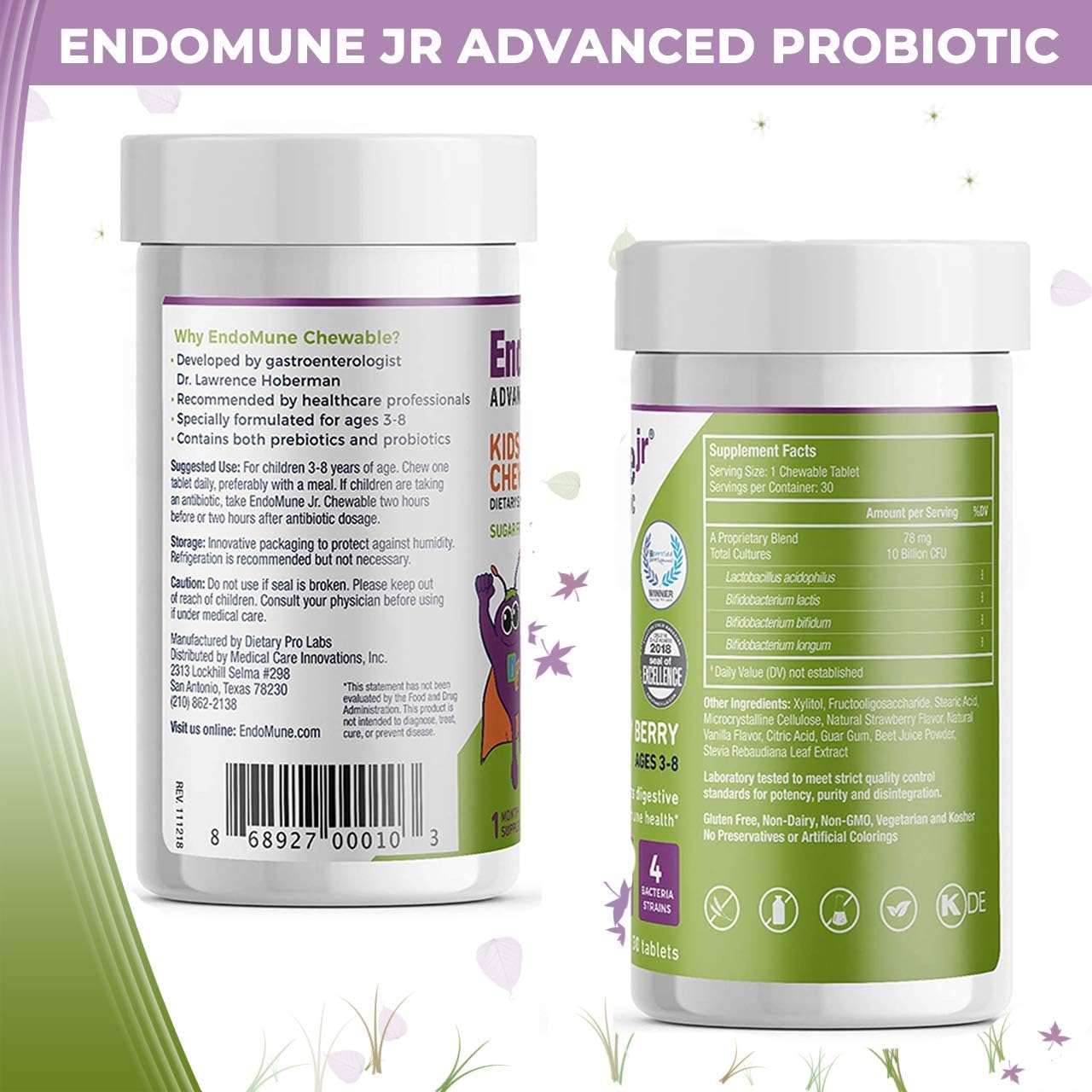 physician-formulated-kids-probiotic-with-prebiotic-10-billion-cfus-4-bacterial-strains-and-fos-chewable-tablets-endomune-jr-advanced-2