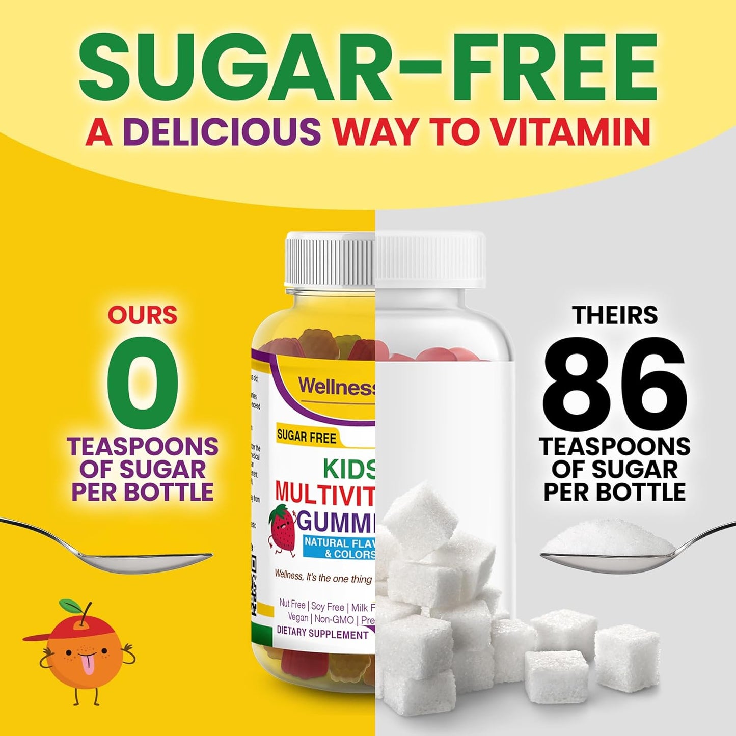 sugar-free-kids-multivitamin-gummies-with-vitamin-c-b6-b12-folic-acid---immune-support-supplement---natural-strawberry-pineapple-orange-flavors---60-gummy-vitamins-6