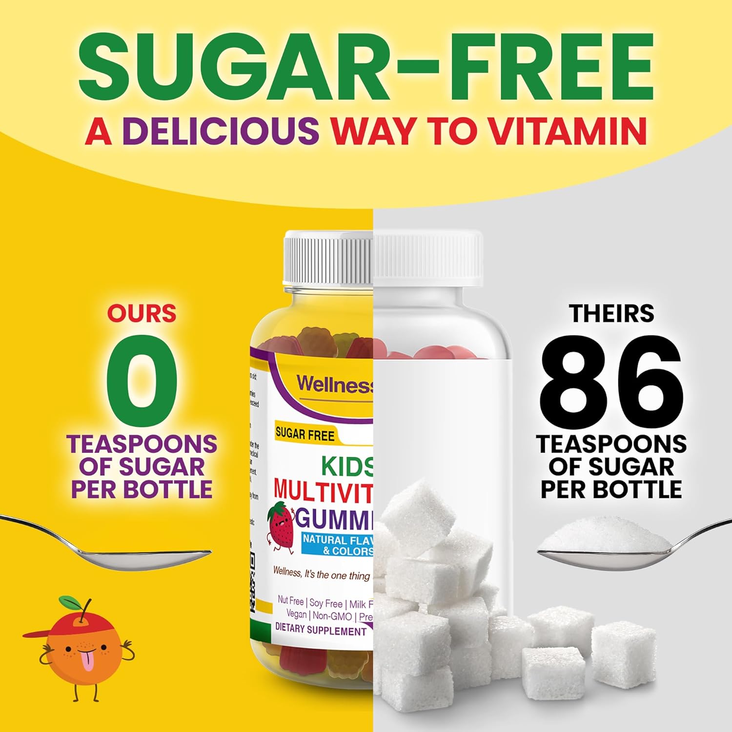 sugar-free-kids-multivitamin-gummies-with-vitamin-c-b6-b12-folic-acid---immune-support-supplement---natural-strawberry-pineapple-orange-flavors---60-gummy-vitamins-6