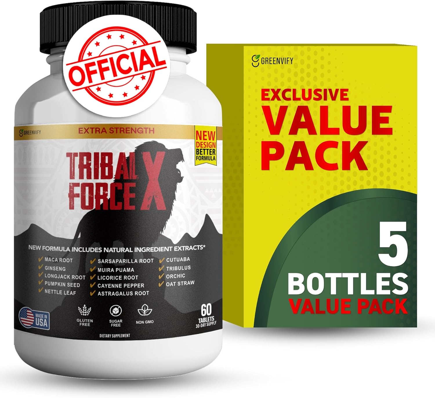 tribal-force-x-extra-strength-natural-supplement---60-tablets-gluten-free-non-gmo---30-day-supply-by-greenvify-5-1