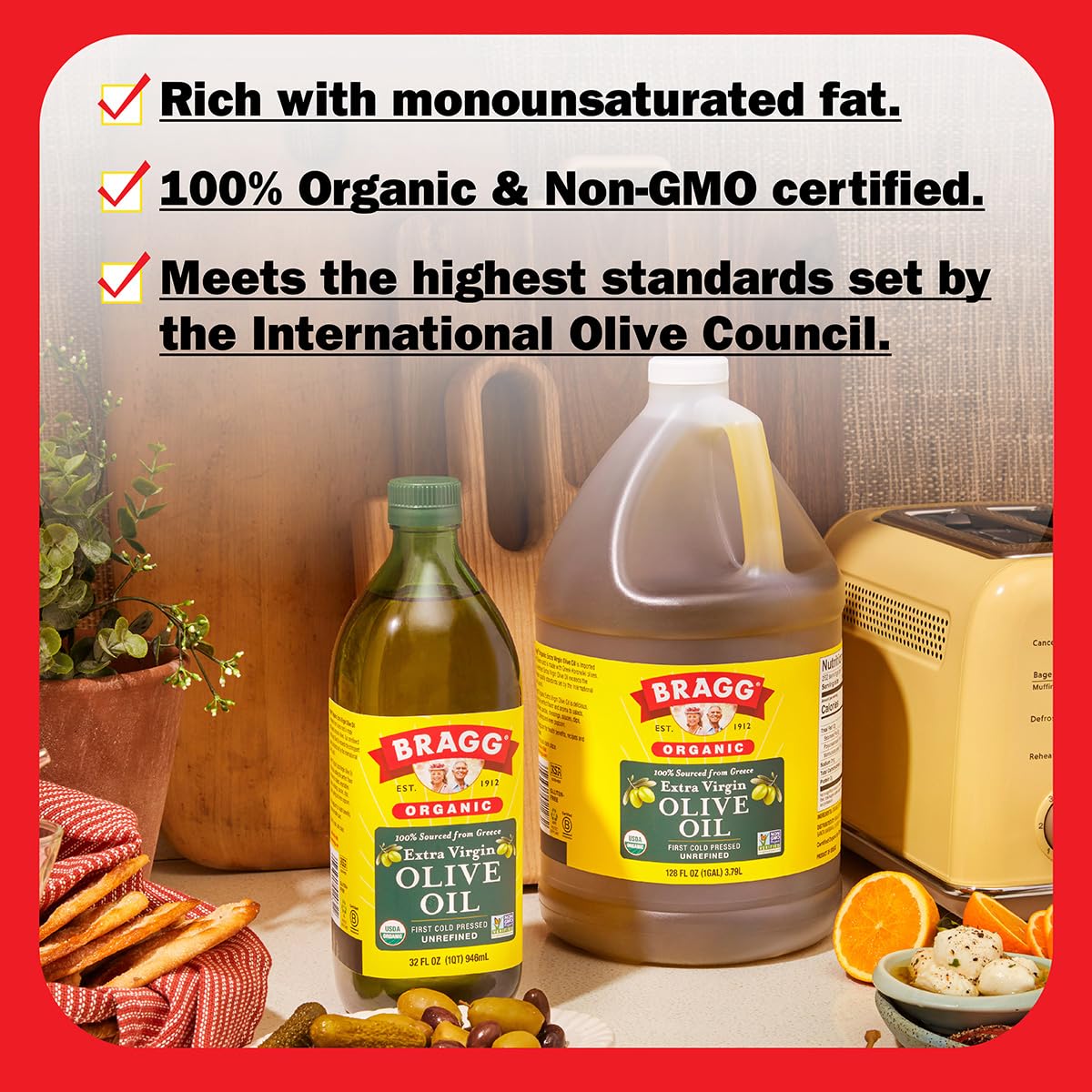usda-certified-bragg-organic-extra-virgin-olive-oil---cold-pressed-evoo-from-greek-koroneiki-olives---ideal-for-marinades-vinaigrettes---non-gmo-kosher---32-oz-3