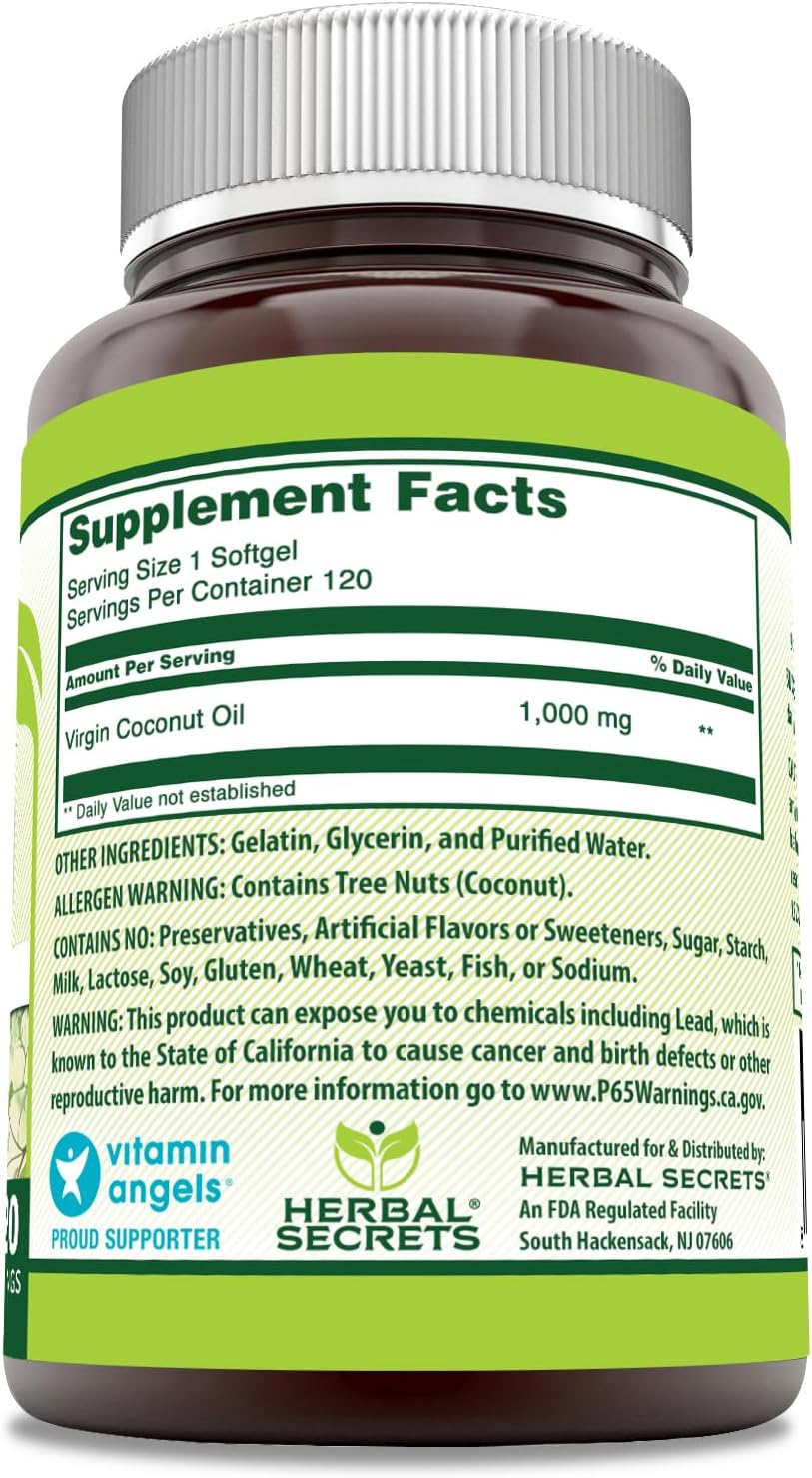 120-softgels-herbal-secrets-coconut-oil-supplement---1000-mg-non-gmo-gluten-free-made-in-usa-2