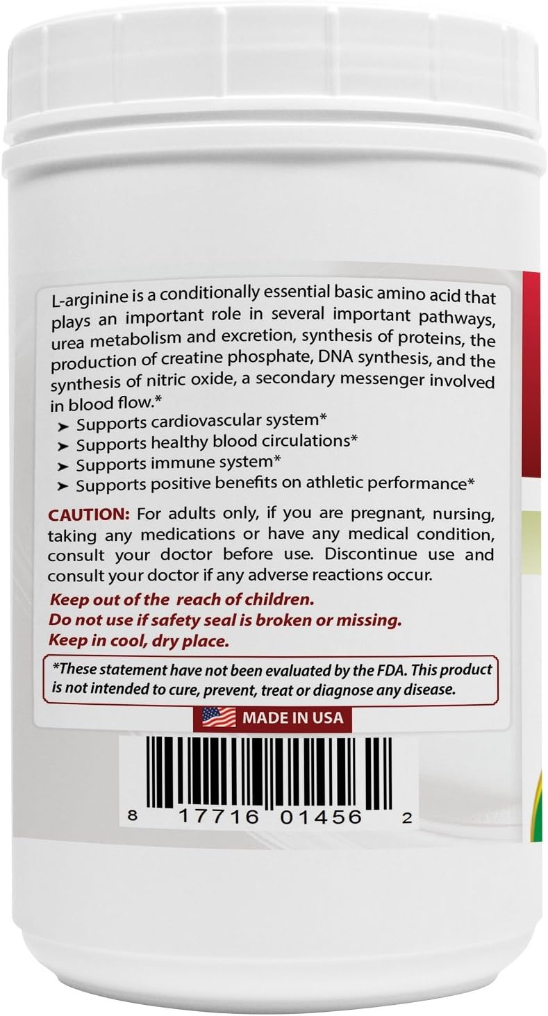 premium-1lb-l-arginine-powder---pharmaceutical-grade-free-form-amino-acid---supports-cardiovascular-health-circulation---ideal-for-men-women-7
