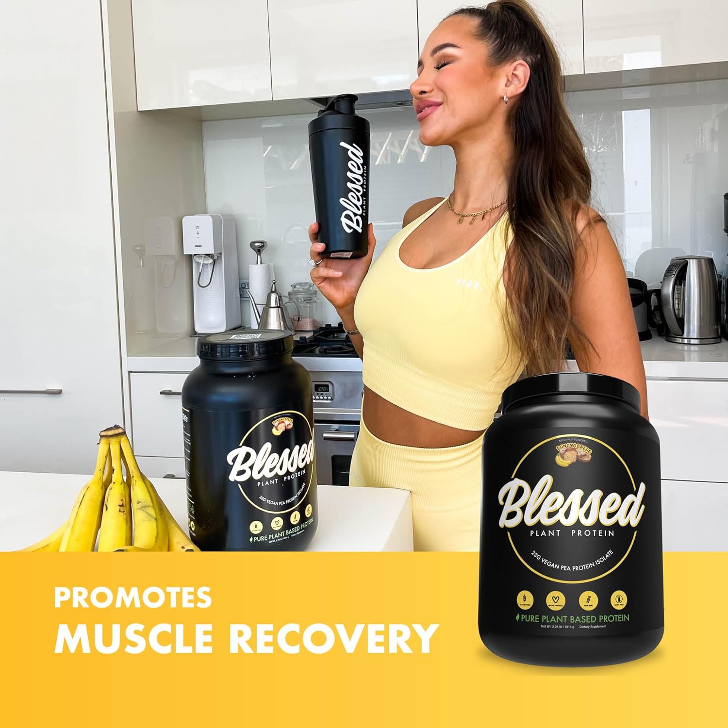 organic-vegan-protein-powder---plant-based-meal-replacement-shake-23g-pea-protein-dairyglutensoy-free-no-added-sugar---30-servings-banana-bread-5