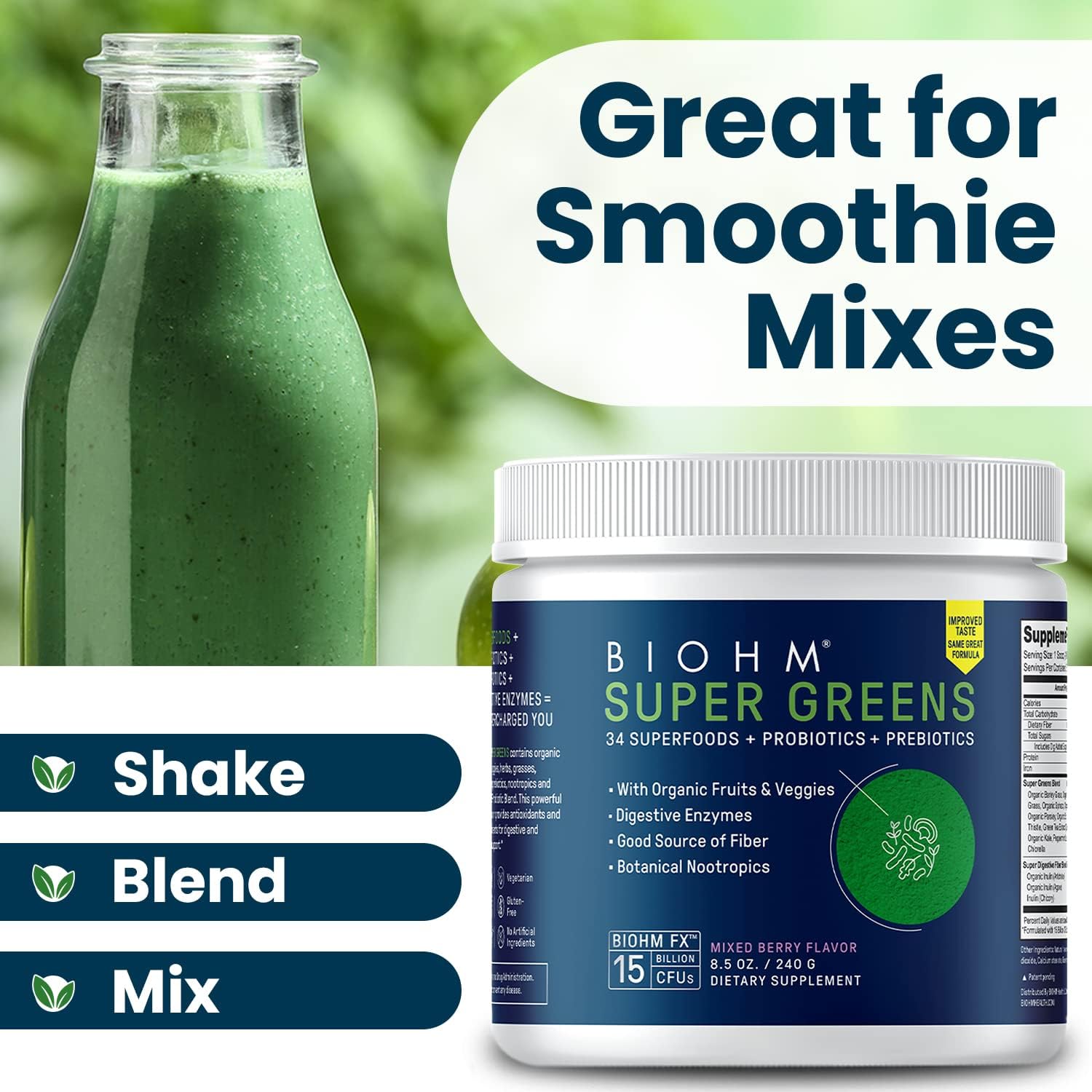 biohm-mixed-berry-super-greens-powder-with-digestive-enzymes---antioxidant-veggie-mix-with-34-superfoods-prebiotics-probiotics-and-spirulina-30-servings-6