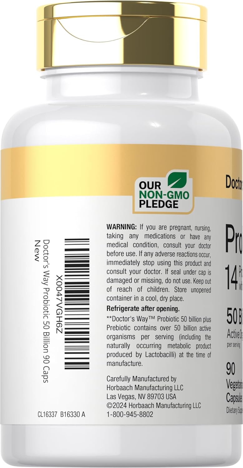 50-billion-probiotic-supplement-with-14-strains-prebiotic---90-capsules---doctors-way---vegetarian-non-gmo-gluten-free---for-men-and-women-3