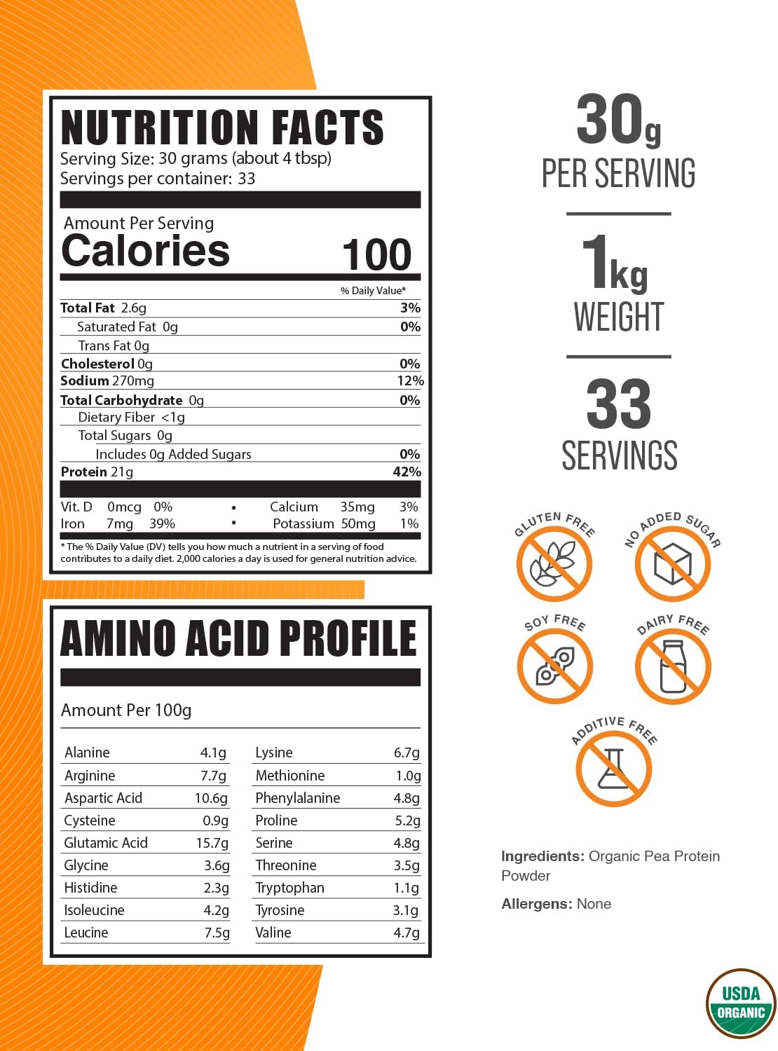 organic-pea-protein-powder---vegan-unflavored-plant-based-protein---gluten-free-30g-per-serving-1kg---bulksupplementscom-2