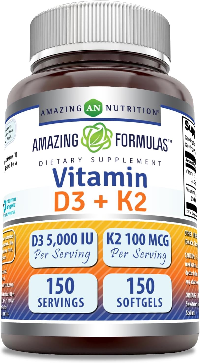 high-potency-vitamin-d3-5000-iu-with-vitamin-k2-100-mcg-d3-k2-complex-softgel-supplement-non-gmo-gluten-free-made-in-usa-150-count-unflavored-softgels---amazing-nutrition-formulas-1