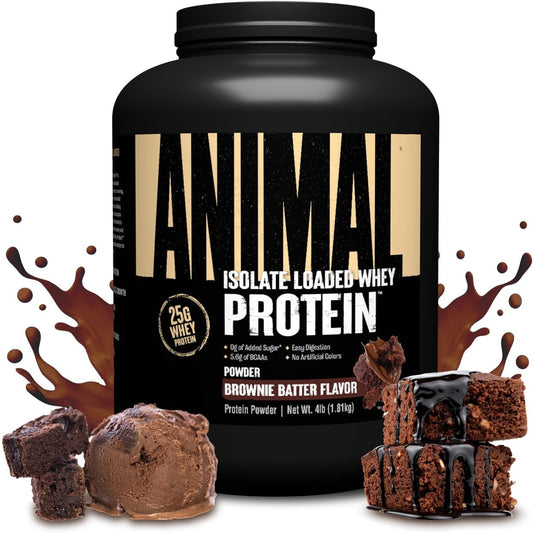 organic-brownie-batter-whey-isolate-protein-powder---ideal-for-pre-post-workout-muscle-recovery---25g-protein-digestive-enzymes---men-women---4-lbs-1