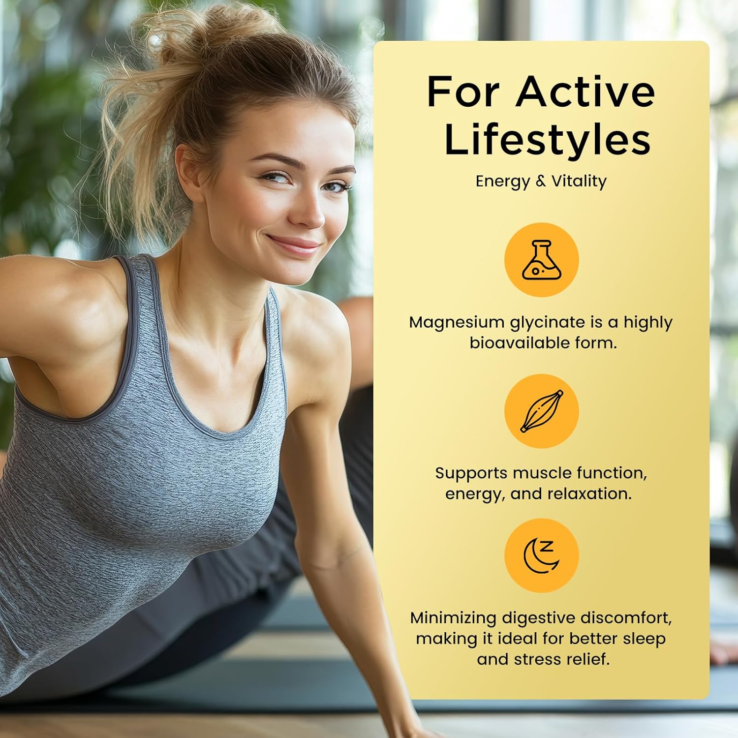 Magnesium Glycinate Liquid Drops 500mg with Calcium, Zinc, Vitamin B6, D3, L-Theanine, Omega 3 - Lemon Flavor Supplement for Sleep, Mood, Stress Relief, Bone, Muscle - Espot.com.au