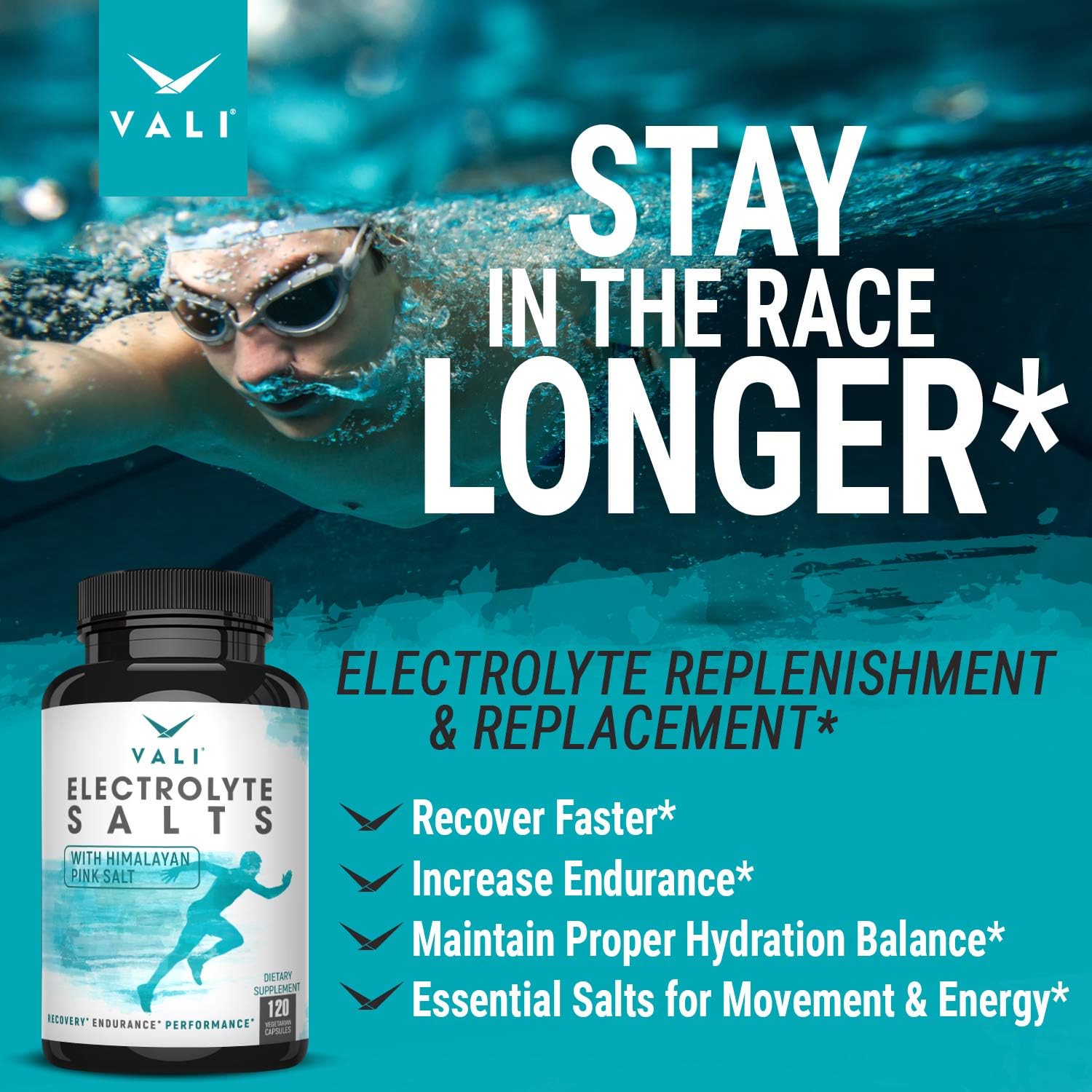 Electrolyte Salts Rapid Rehydration Pills - 120 Veggie Capsules for Hydration & Recovery, Keto Salt Mineral Supplement - Espot.com.au
