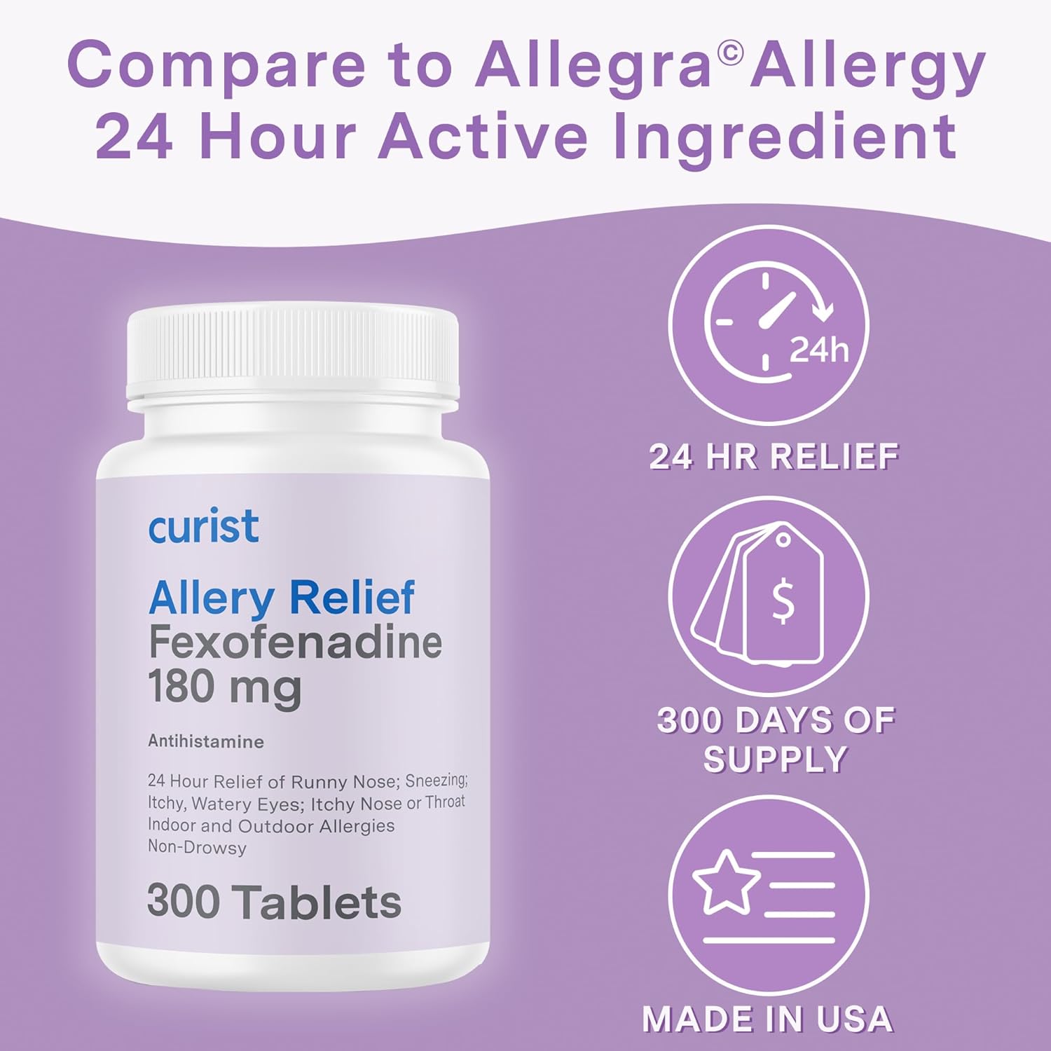 300-tablets-of-curist-fexofenadine-hydrochloride-180mg---usa-made-non-drowsy-allergy-relief-24-hr-antihistamine-tablets---generic-fexofenadine-for-all-day-strength-300-count-4
