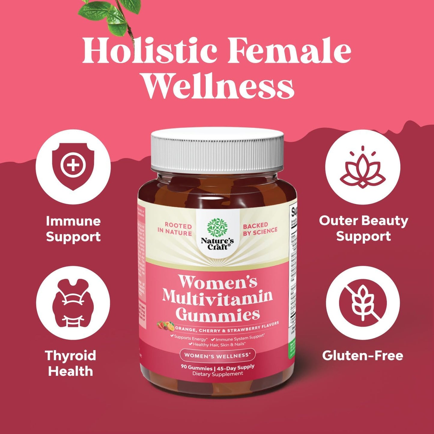 Vitamin D3 and Multivitamin Gummies Bundle for Daily Wellness, Bone & Muscle Support, Energy, and Immunity - Delicious Women's Daily Supplement - Espot.com.au