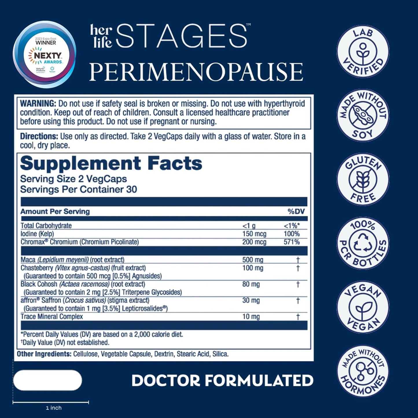 solaray-perimenopause-support---menopause-supplements-for-women---hot-flash-relief-with-saffron-and-chasteberry---hormone-free-formula---60-vegcaps-30-day-supply---60-day-money-back-guarantee-2