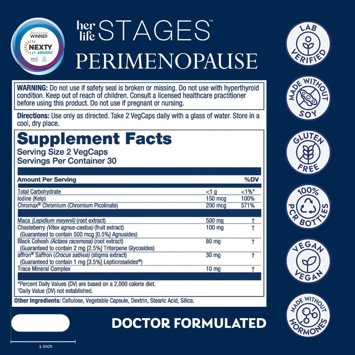 solaray-perimenopause-support---menopause-supplements-for-women---hot-flash-relief-with-saffron-and-chasteberry---hormone-free-formula---60-vegcaps-30-day-supply---60-day-money-back-guarantee-2