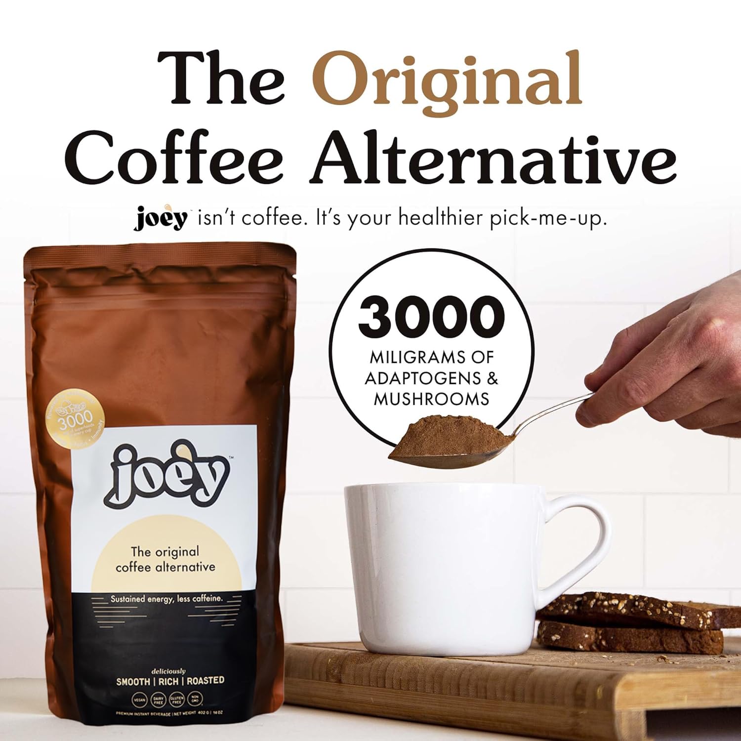 joey-mushroom-coffee-substitute-with-cacao-chicory-dandelion-root---vegan-gluten-free-adaptogenic-superfood-energy-60-servings-3