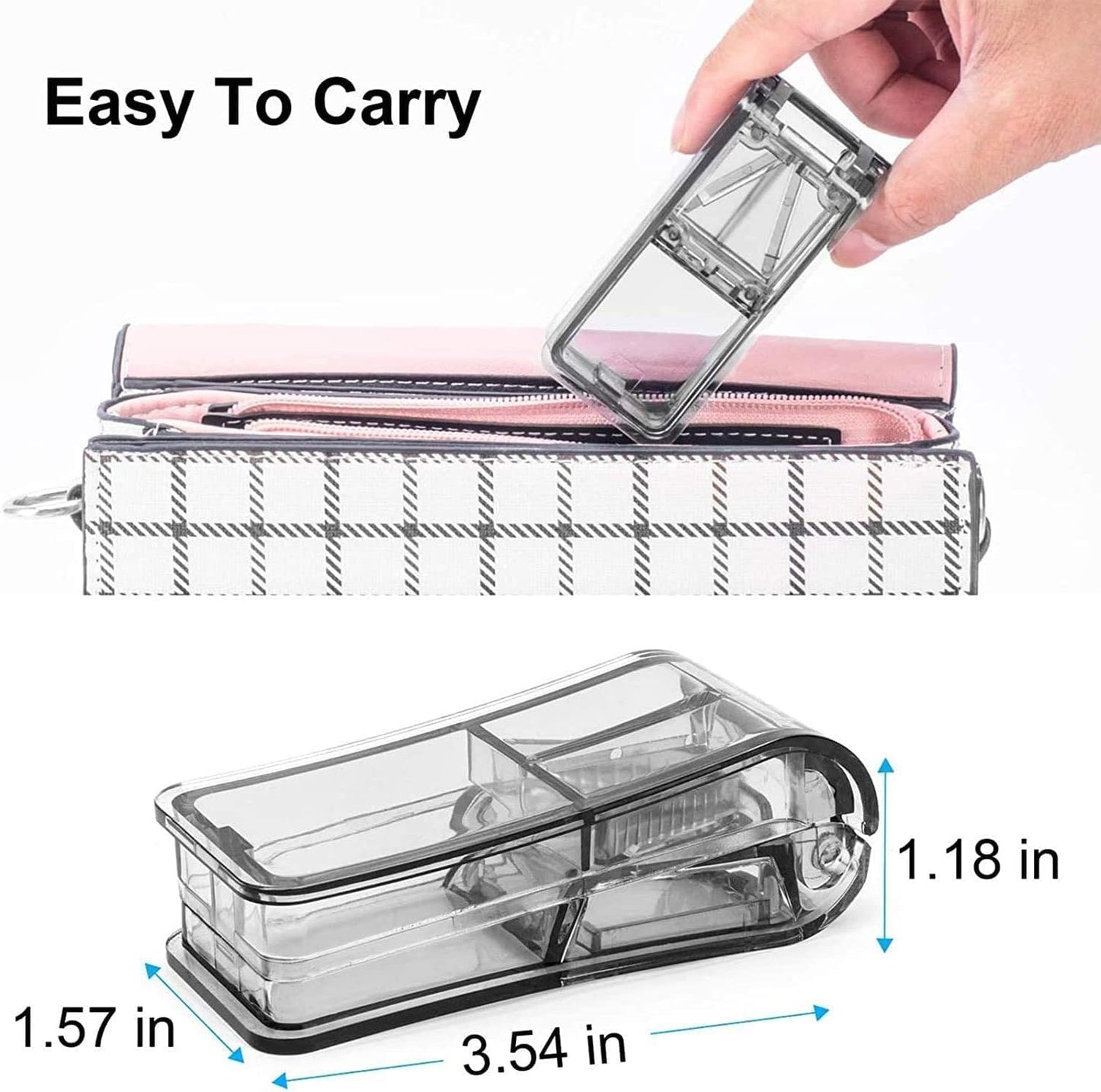 johnbee-pill-cutter-with-shield-keychain-holder---best-for-smalllarge-pills-vitamins---usa-designed-splitter-gray-5