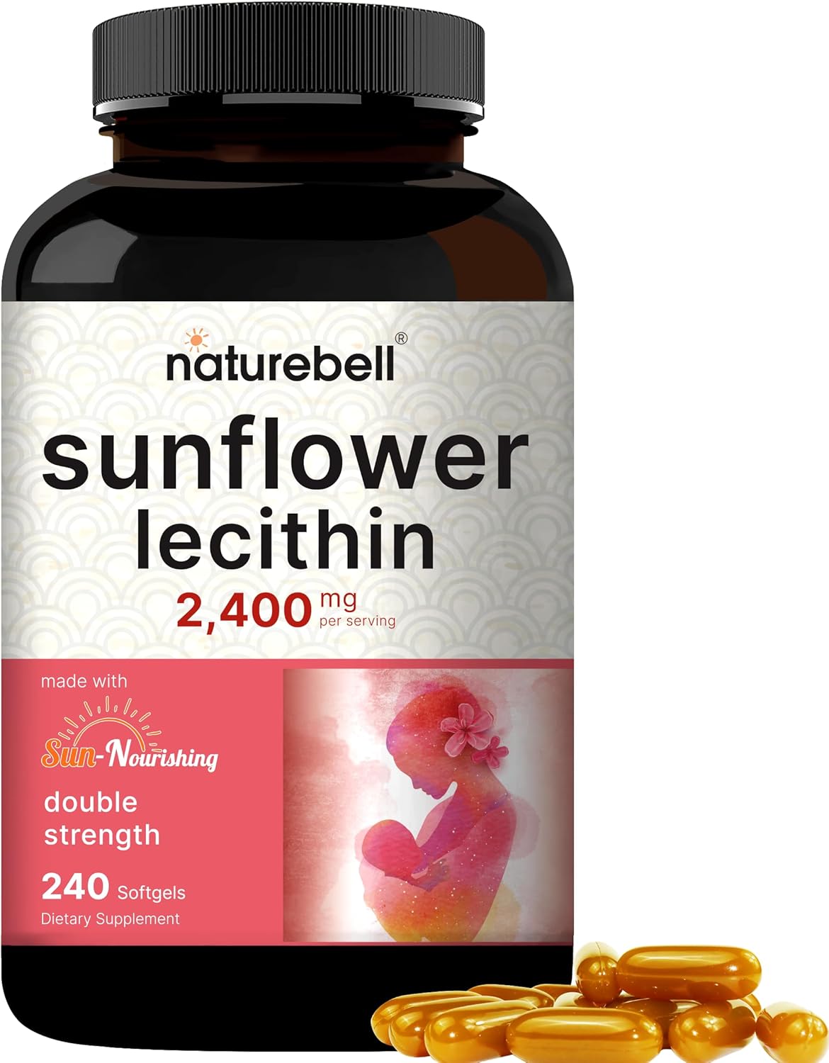 240-softgels-of-naturebell-sunflower-lecithin-2400mg-infused-with-non-gmo-sunflower-seed-oil---high-in-phosphatidyl-choline---soy-and-gluten-free-1