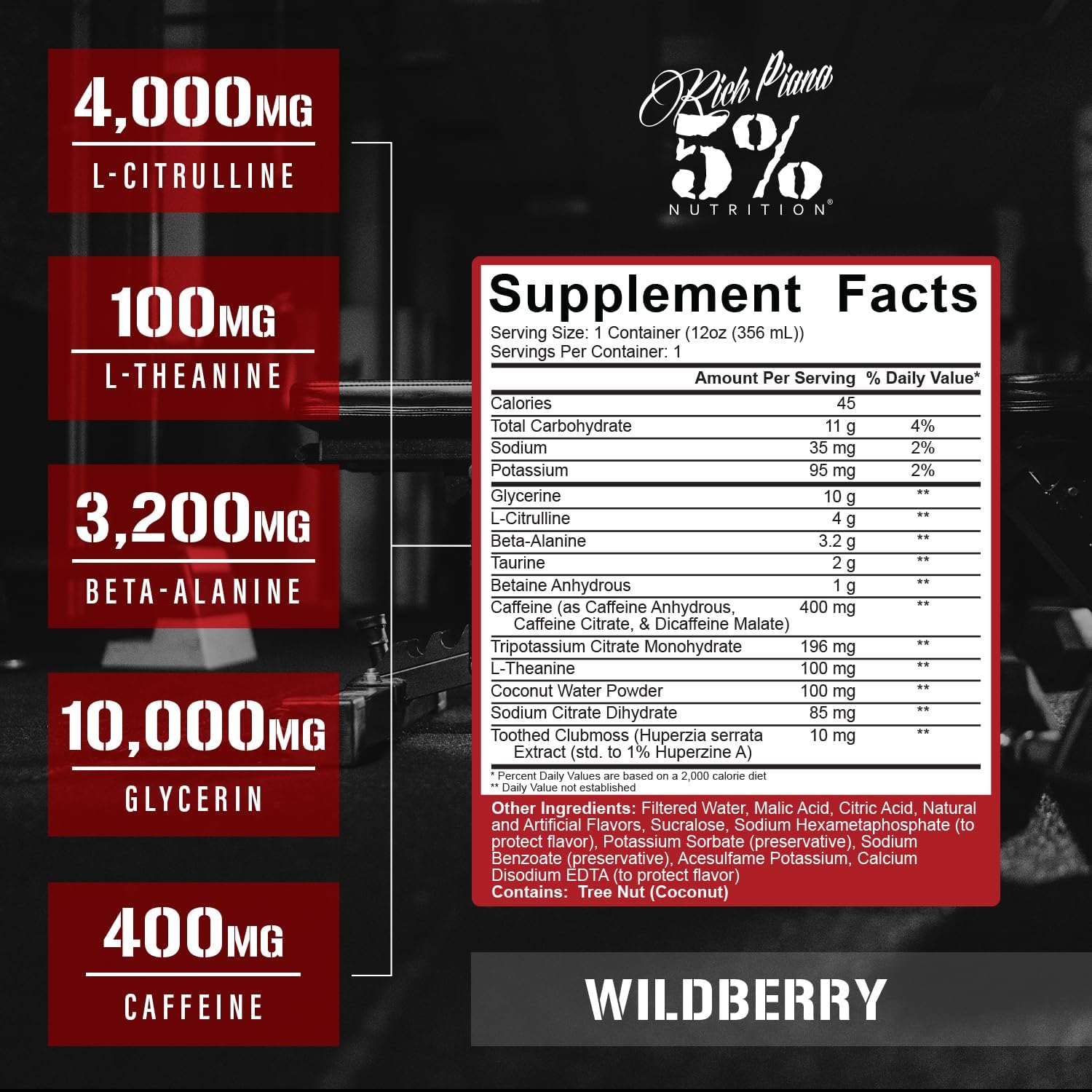 5-nutrition-kill-it-high-stim-pre-workout-drink---400mg-caffeine-energy-boost---extreme-pump-endurance-focus-hydration---citrulline-beta-alanine-taurine---12-pack-wild-berry-3