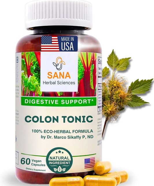 Sana Herbal Sciences Herbal Laxative Pills - Gentle Daily Stool Softeners for Colon & Candida Cleanse, Constipation Relief - Cascara Sagrada & Fennel Blend for Men & Women - 60 Natural Poop Pills - Espot.com.au
