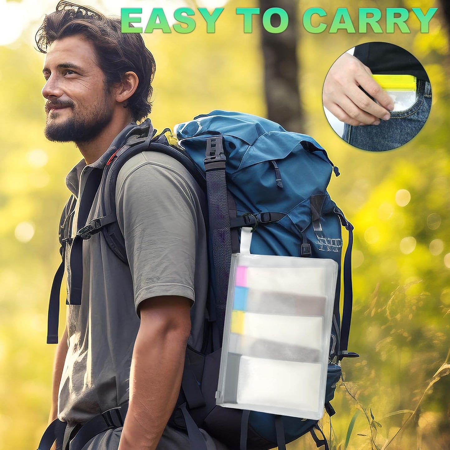 travel-protein-powder-container-set---25pcs-including-21-single-dose-bags-4-large-zip-up-bags-funnels-spoons-labels-spring-buckle---on-the-go-storage-solution-4