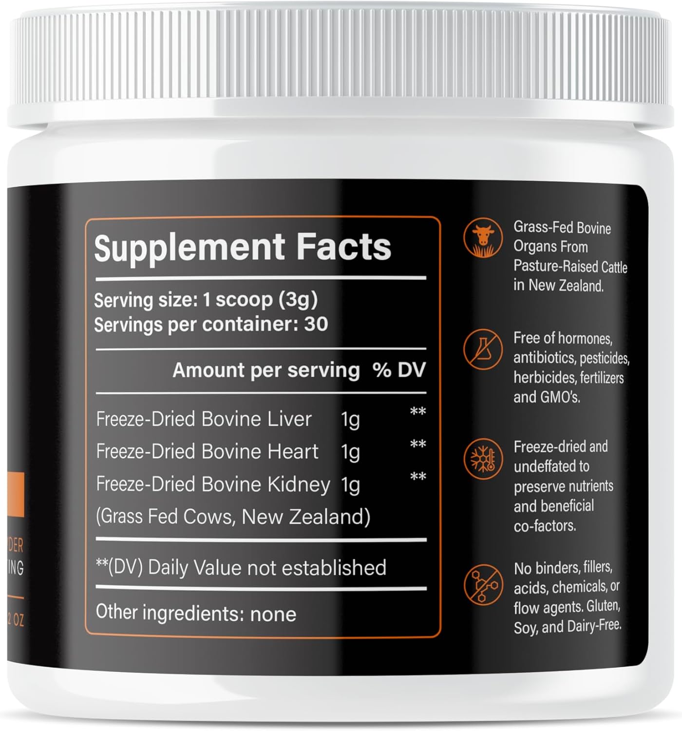 grassfed-bovine-organ-supplement-with-b12-b-complex-vitamins-heme-iron-vitamin-a-folate-selenium-and-zinc---90g-powder-2